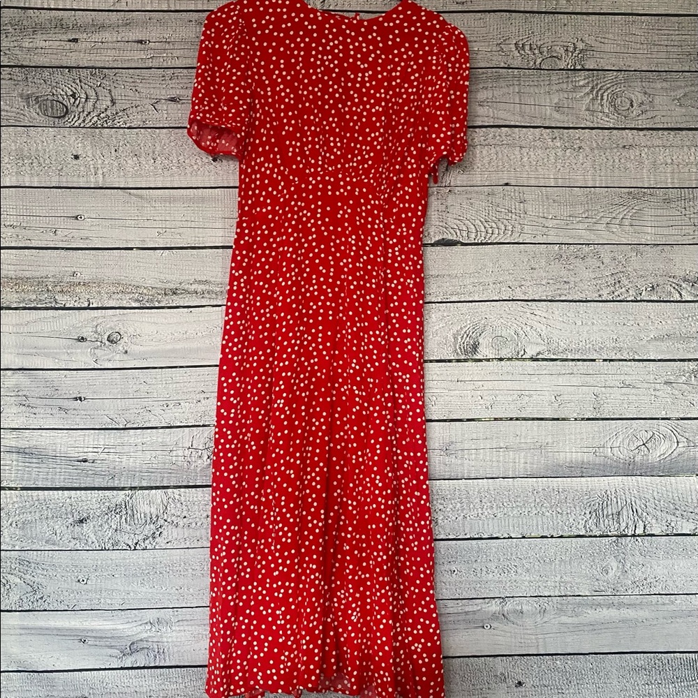 Cute polka dots red dress !